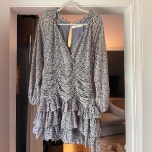 ASTR Floral Tiered Long-Sleeve Dress